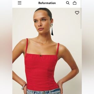 Reformation Emery Top | NWOT | Lipstick Red